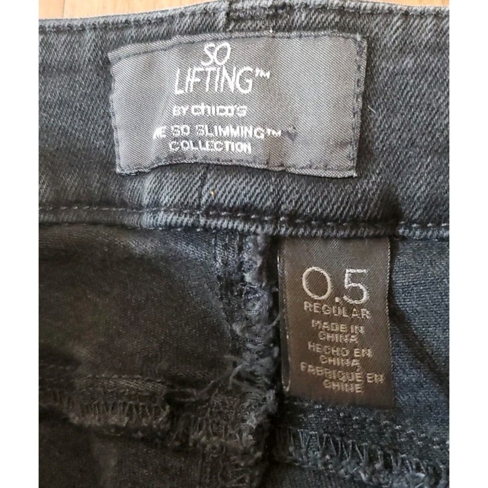 Chico's So LIFTING by Chico's Slimming Jeans Size .5 Black 30x28 - Picture 3 of 7